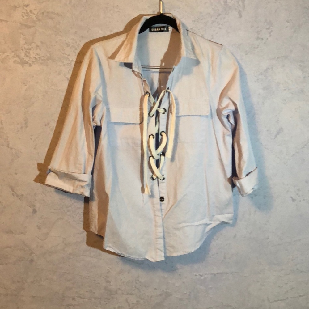 Baby blue blouse